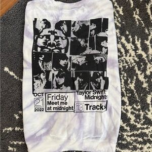 Taylor Swift Midnights Lavender Purple Tie Dye Sweatshirt - Small